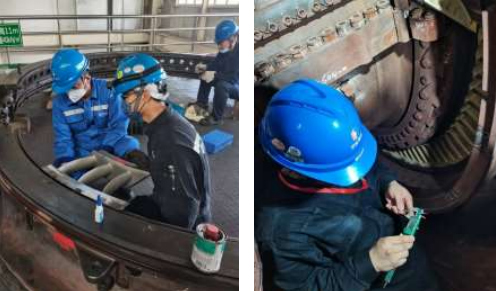 16. 2022 年 中国深圳某火电厂三菱 M701F3 型机组 T 级检修项目（JIET），完成叶片抛光及间隙精准测量；